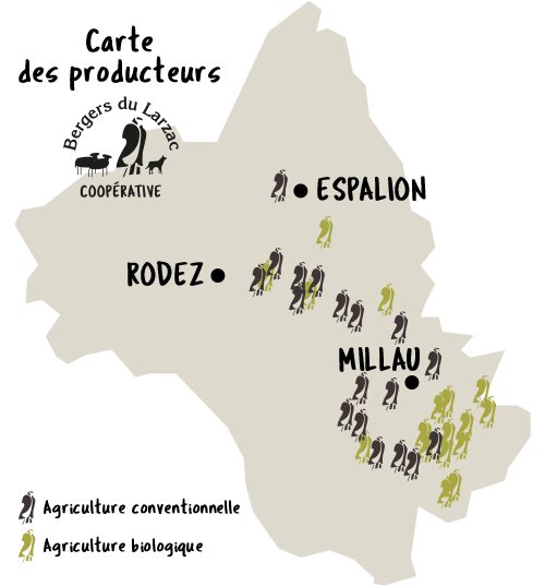 Carte des producteurs