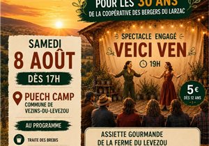 Soirée à la ferme pour fêter les 30 ans de la Coopérative des Bergers du Larzac